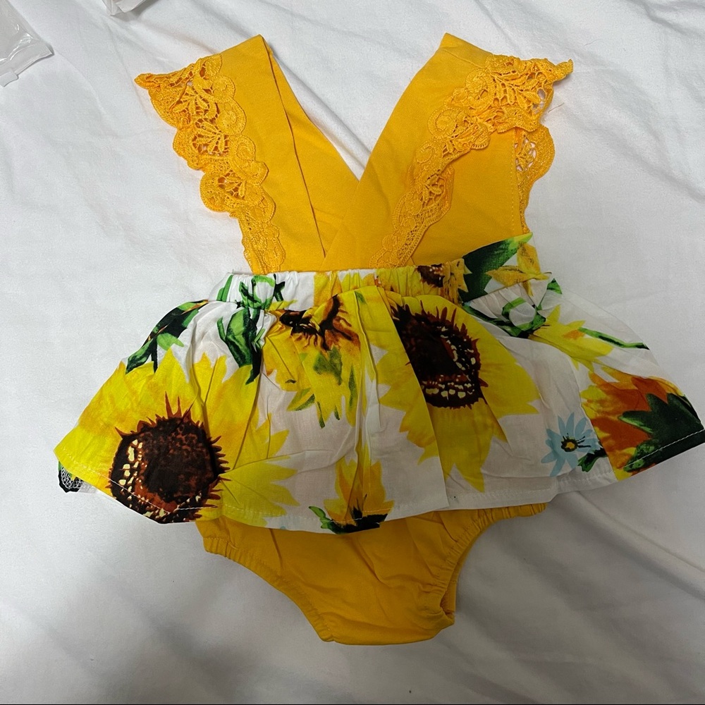 Kids sunflower dress